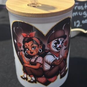 Heart Design Ceramic Mug with Bamboo Lid